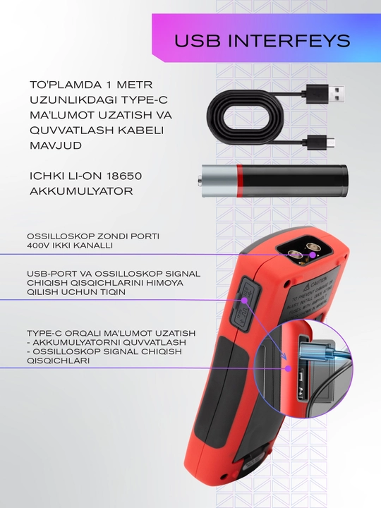 Osiloskop - ikki kanalli raqamli multimetr 703S