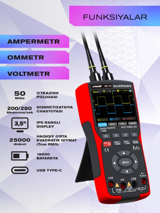 Osiloskop - ikki kanalli raqamli multimetr 703S
