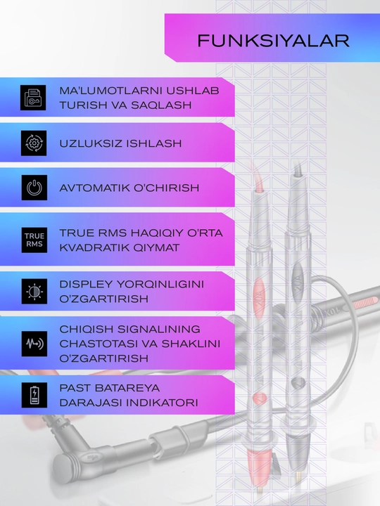 Osiloskop - ikki kanalli raqamli multimetr 703S