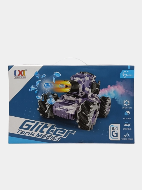 Glitter Tank Mecha masofadan boshqariladigan tank, suvli o‘q va yorug‘lik, 6+ yosh