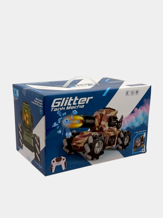 Glitter Tank Mecha masofadan boshqariladigan tank, suvli o‘q va yorug‘lik, 6+ yosh