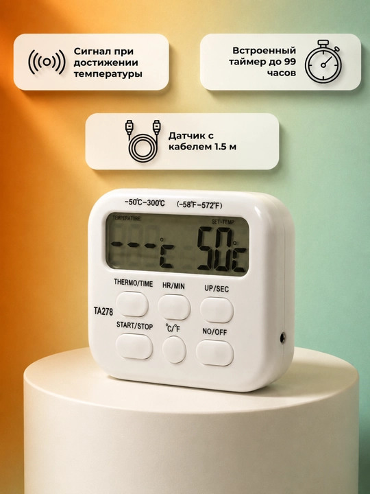 Termometri go'shtni pishirish uchun elektron oshxona termometri