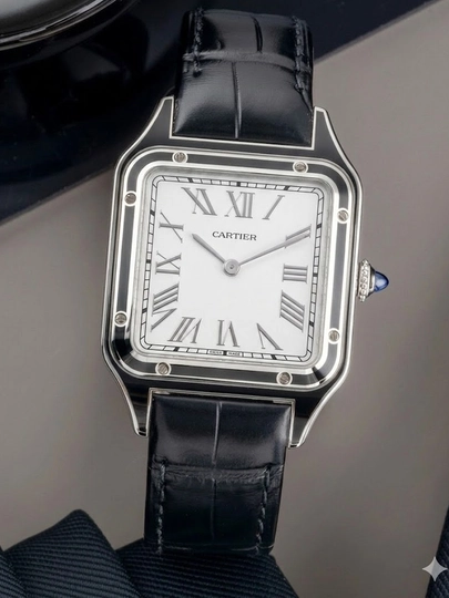 Мужские наручные часы Cartier с кожаным ремешком подойдут к любому стилю — WATCH11-72W0022-БЕЛЫЙ
