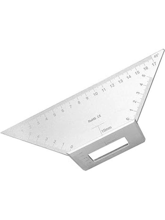 3D duradgorlik burchagi 45°/90°, alyuminiy, 170 × 50 mm
