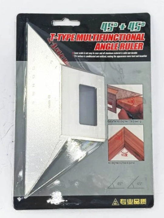 3D duradgorlik burchagi 45°/90°, alyuminiy, 170 × 50 mm