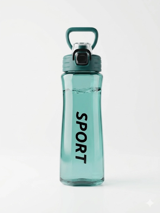 SPORT sport shishasi, 600 ml - shaffof/firuza rangli, naychali va germetik qopqoqli