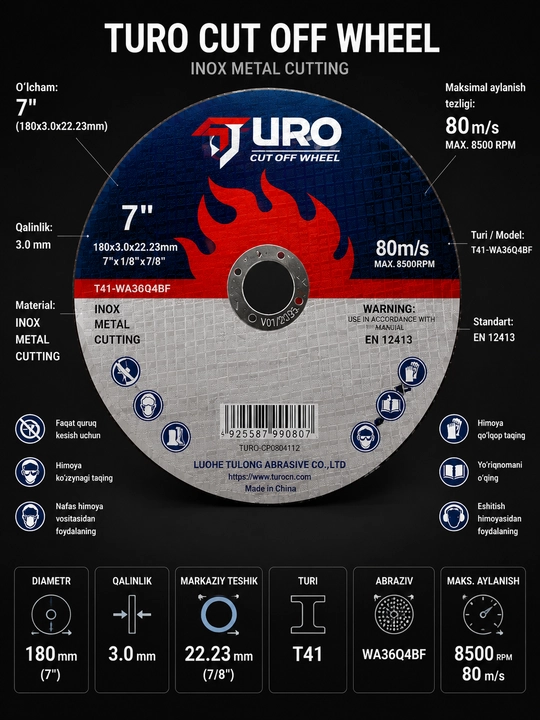 Kesuvchi disk TURO (10ta ) - 