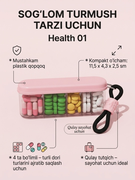 Органайзер для таблеток, таблетница