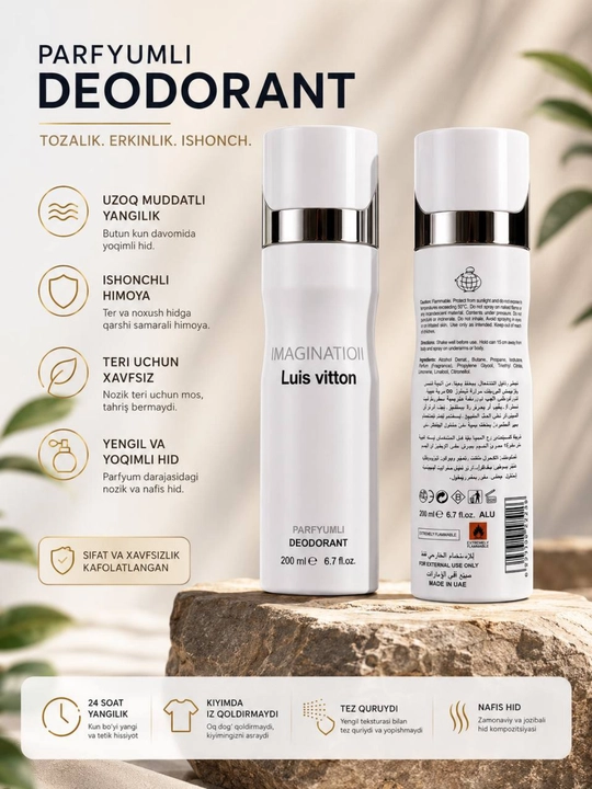 Ayollar dezodoranti, ayollar uchun parfyumli dezodorant. 200 ML