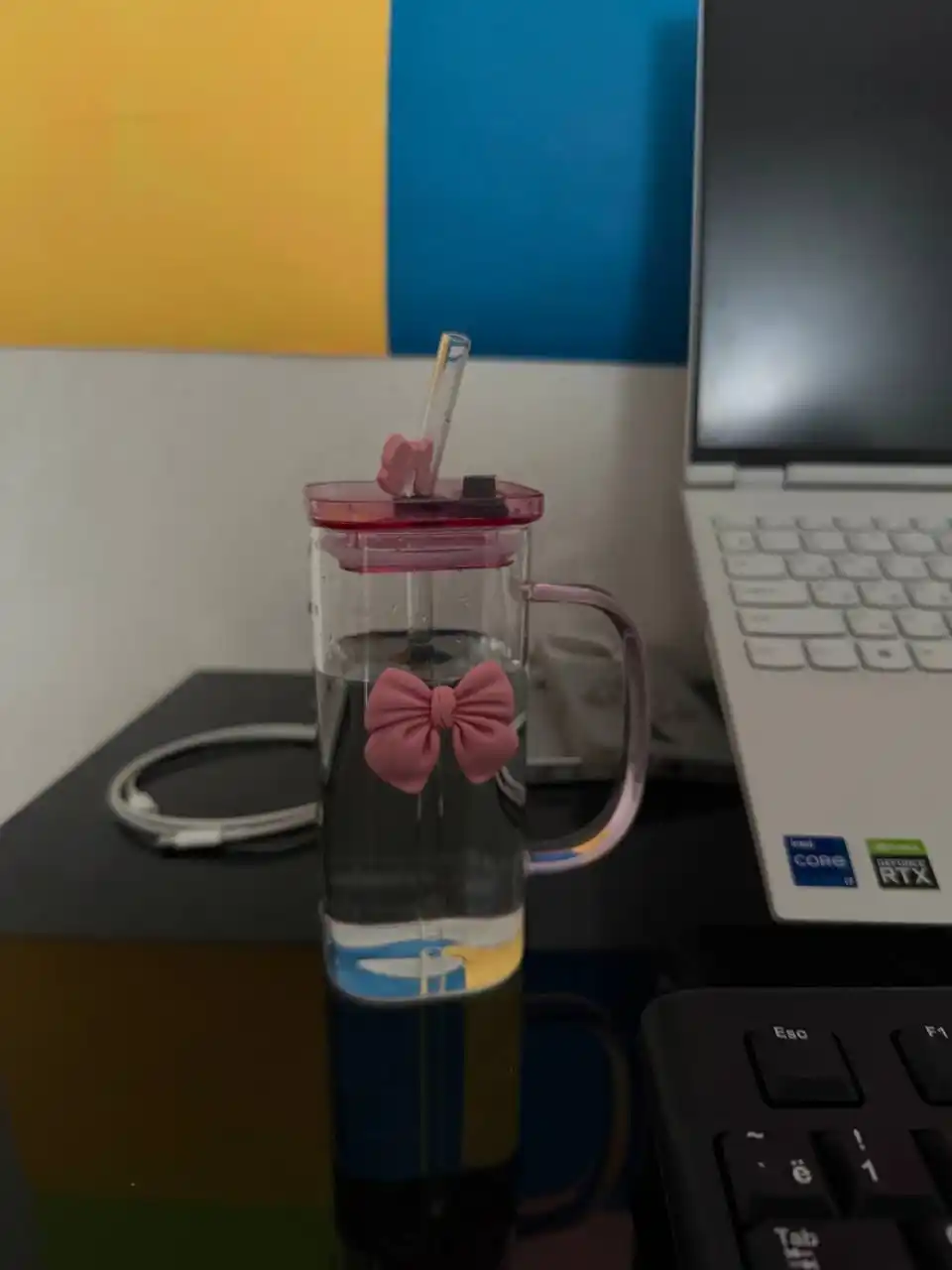 Trubochkali stakan, kapalaklar bilan, shisha stakan trubocha bilan, Butterfly, 500, 350 ml