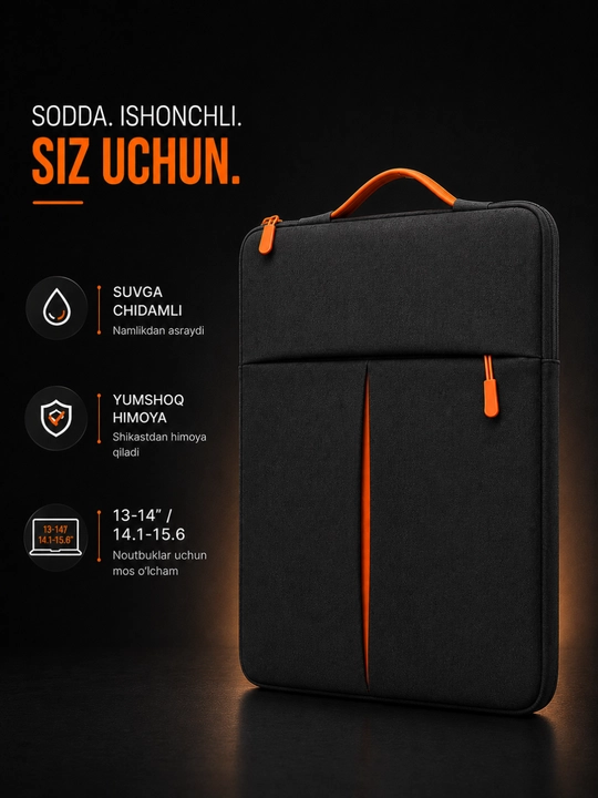 Noutbuk va MacBook uchun suvga chidamli biznes sumka