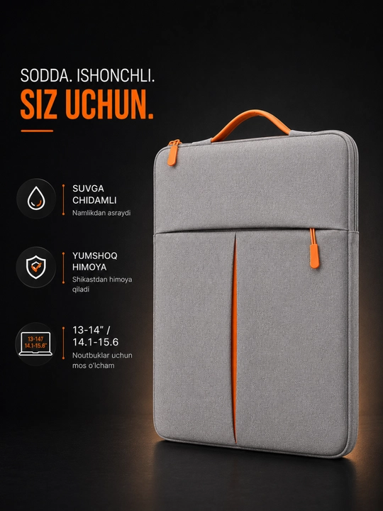 Noutbuk va MacBook uchun suvga chidamli biznes sumka