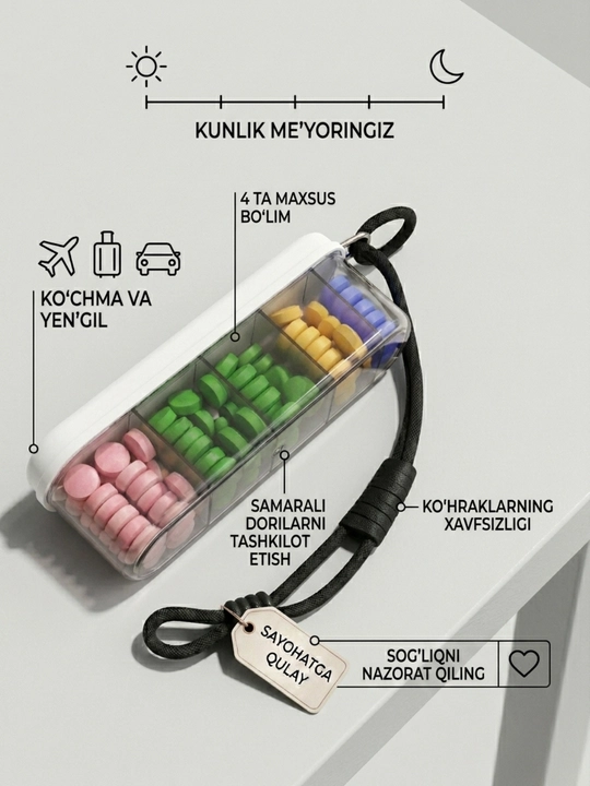 Органайзер для таблеток, таблетница