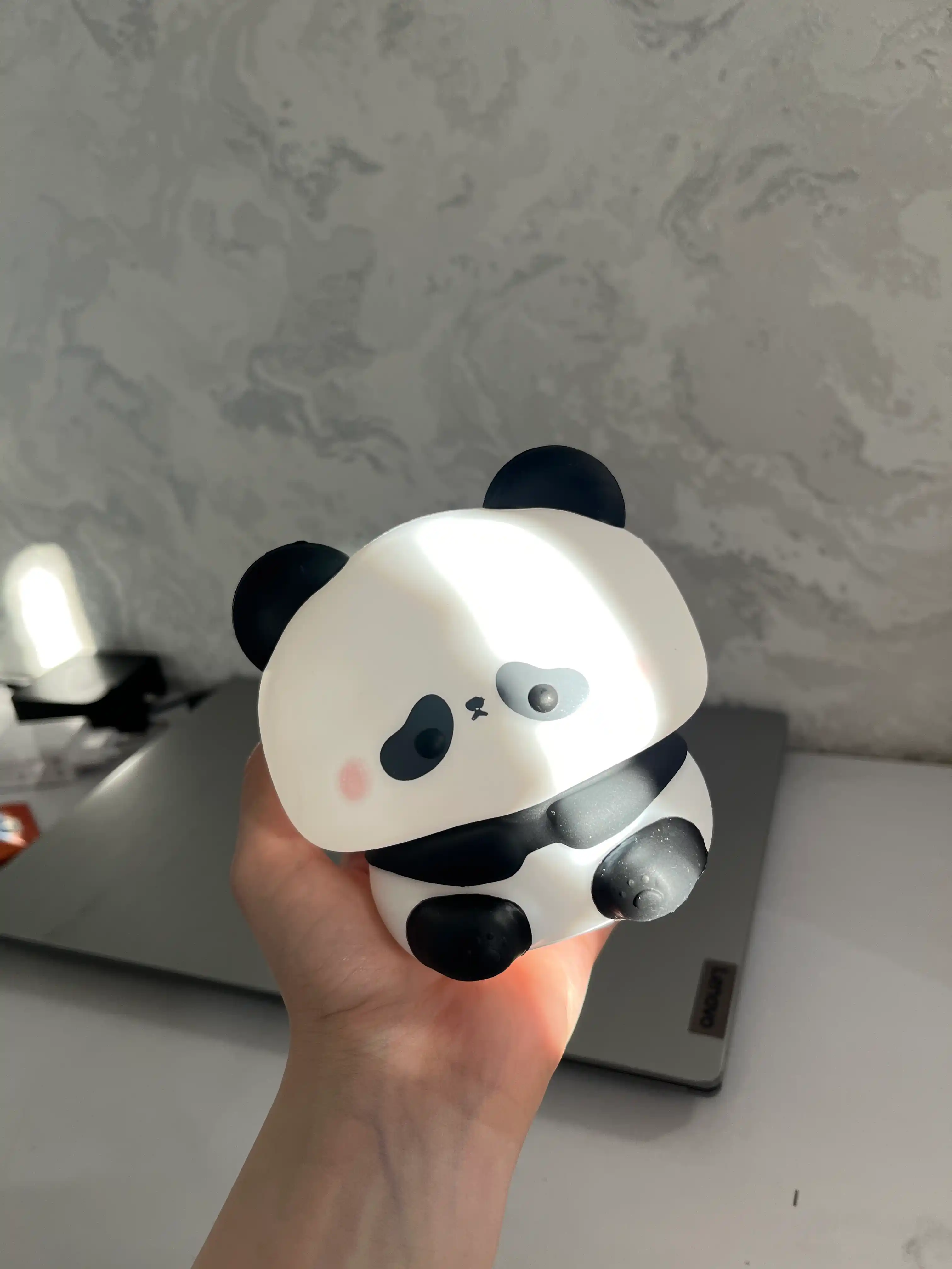 Детский силиконовый ночник, LED, с сенсорным управлением и сменой цвета, USB Big Face Rabbit