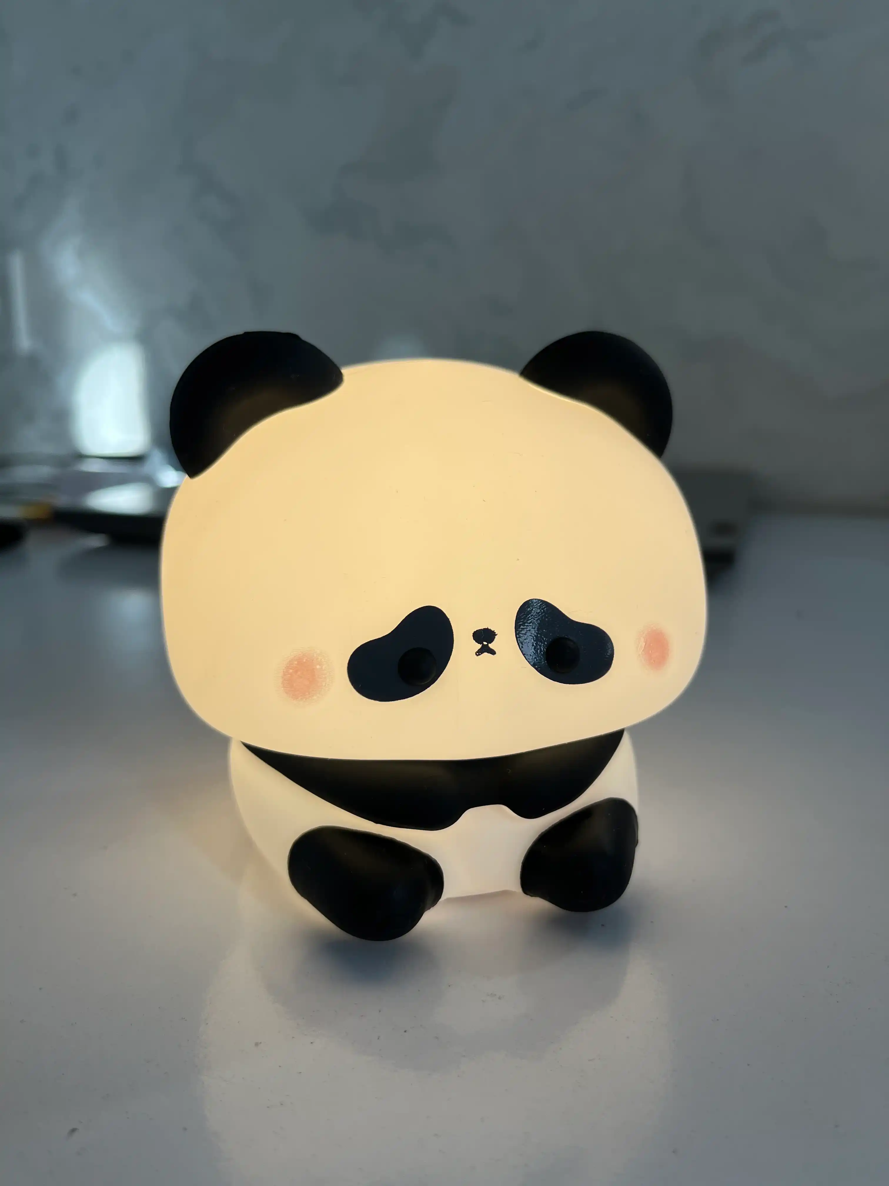Детский силиконовый ночник, LED, с сенсорным управлением и сменой цвета, USB Big Face Rabbit
