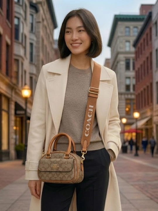Ayollar uchun sumka COACH uslubida, crossbody - yelkaga osib yuriladigan model
