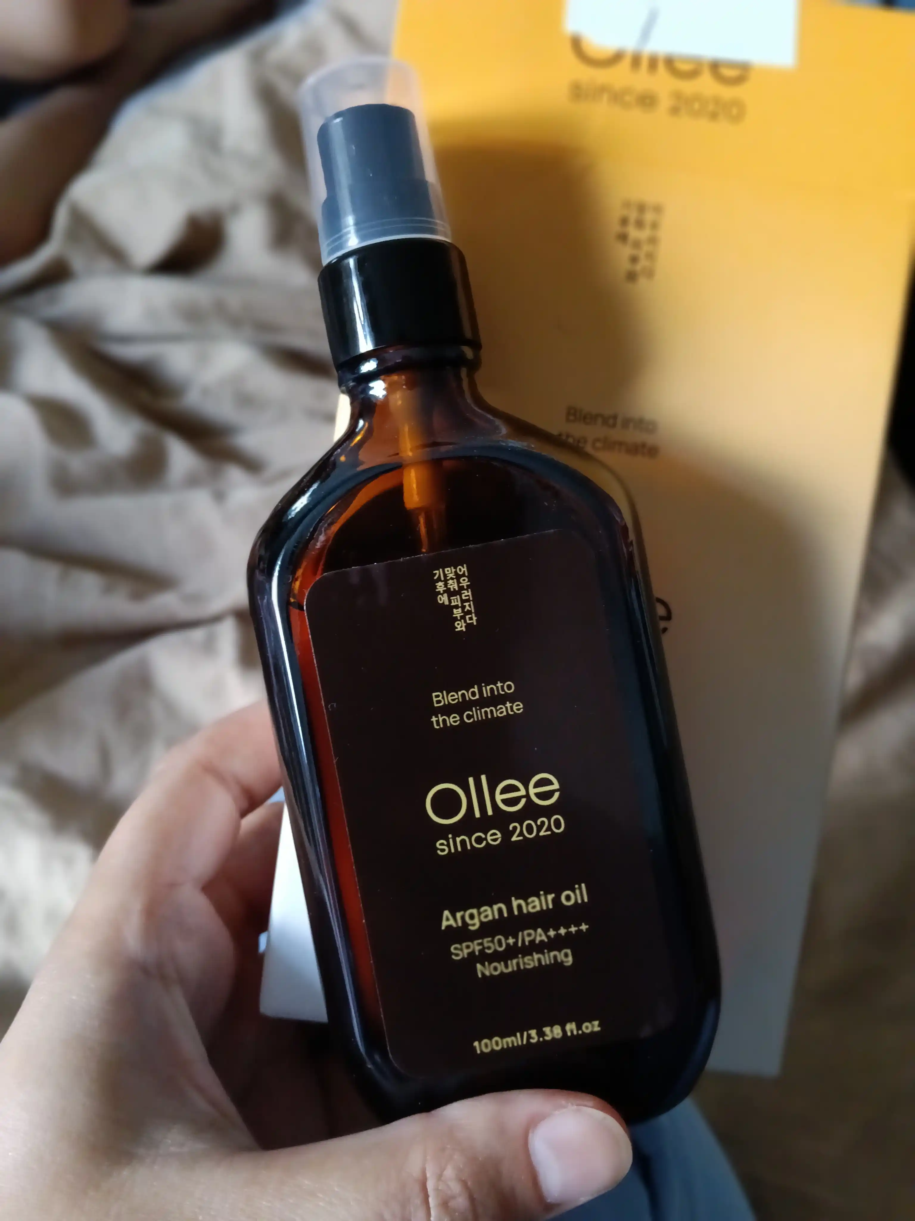 Soch yog‘i OLLEE Argan Hair Oil SPF50+ yumshoqlik va quyoshdan himoya uchun, 100 ml