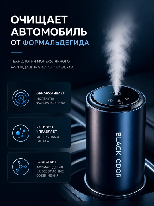 BLACK ODOR avtomobil va uy uchun xushbo‘ylantirgich
