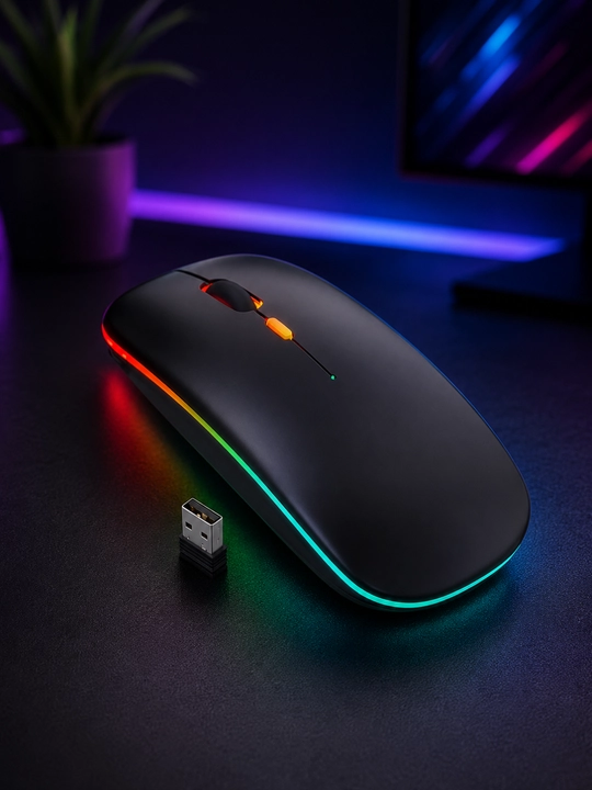 LED Wireless Mouse – Беспроводная компьютерная мышь с яркой RGB подсветкой