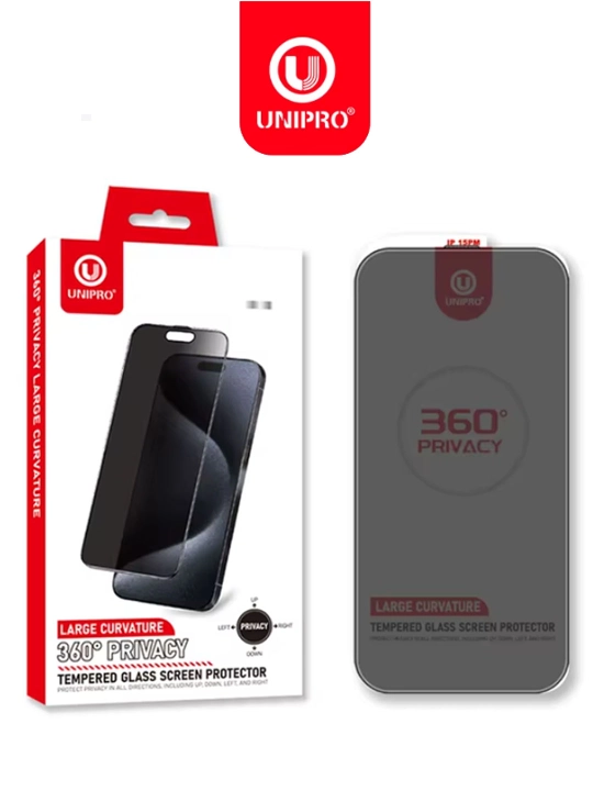 360 iPhone 13-17PM qarshi oyna uchun UNIPRO 360 darajali toʻliq ekran himoyachisi