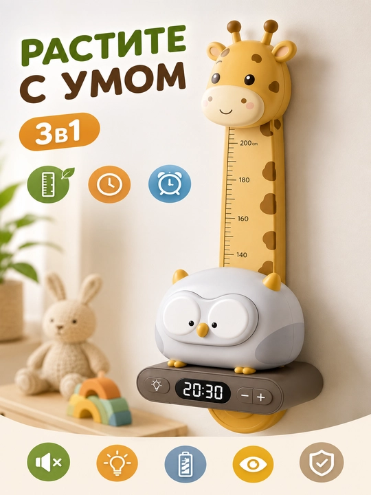 Owl Height Measuring elektron displeyli bolalar bo‘y o‘lchagichi