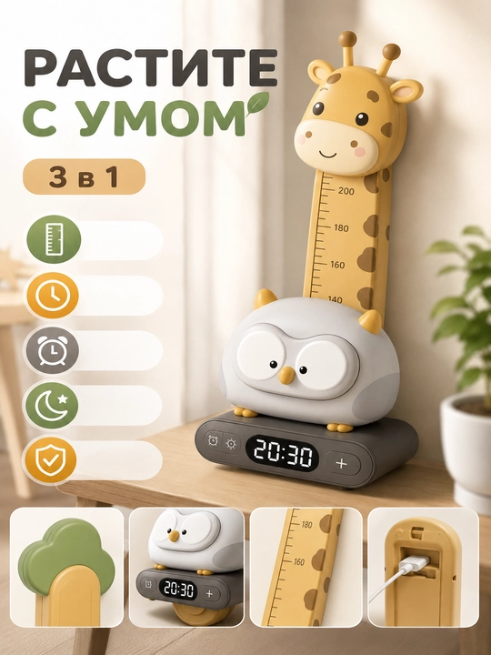 Owl Height Measuring elektron displeyli bolalar bo‘y o‘lchagichi