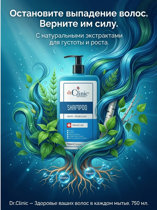 Шампунь для волос Dr.Clinic 750 мл