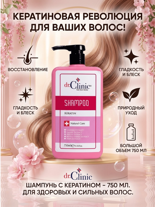 Шампунь для волос Dr.Clinic 750 мл