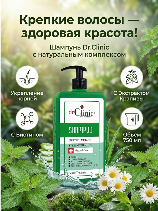 Шампунь для волос Dr.Clinic 750 мл