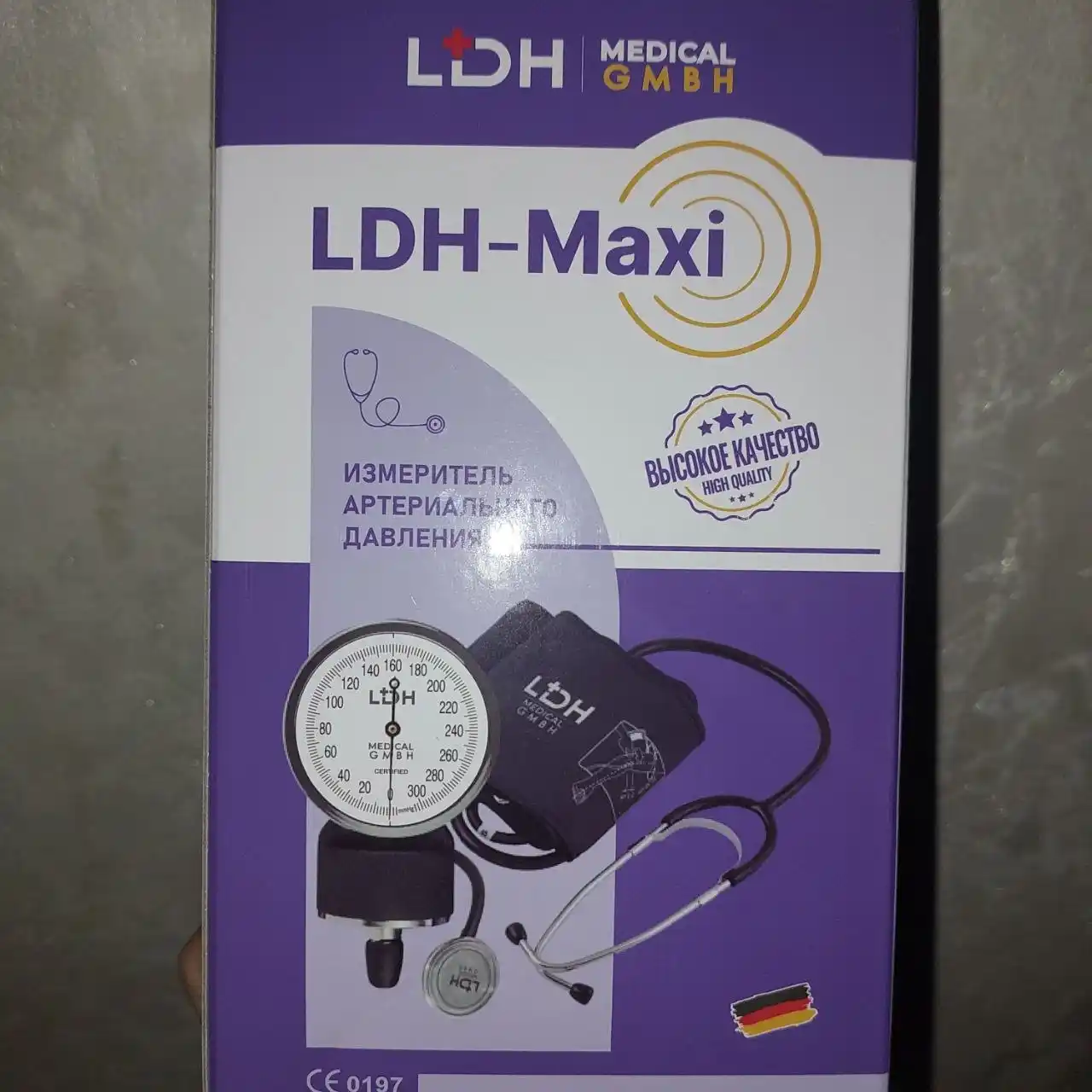 Mexanik tonometr LDH-Maxi, bosim va ritmni o'lchash uchun fonendoskop bilan