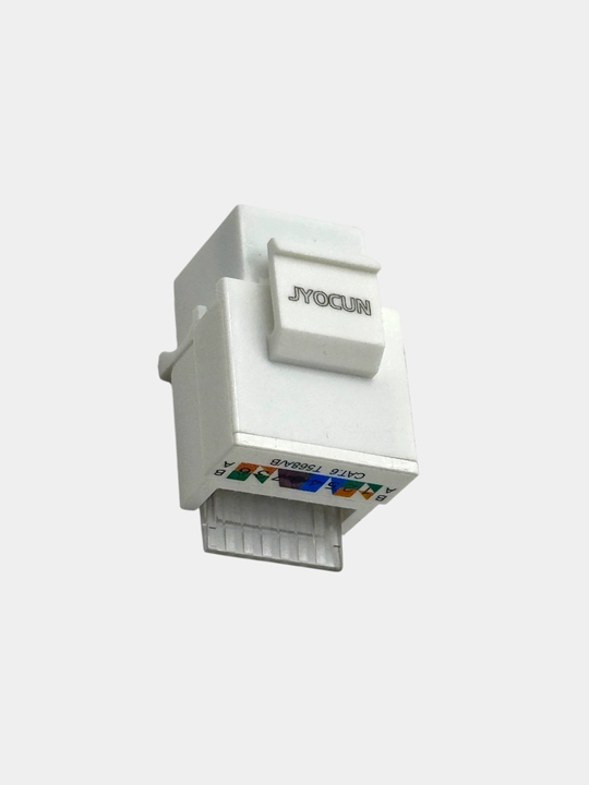 Ikki portli ichkariga o'rnatilgan Cat 5e o'ralgan juftlik uchun RJ45 kompyuter rozetkasi