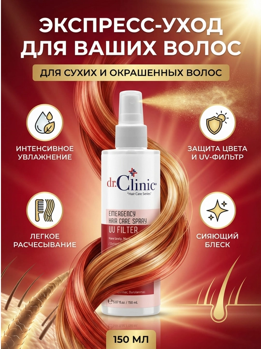Спрей для волос Dr.Clinic 150 мл - 