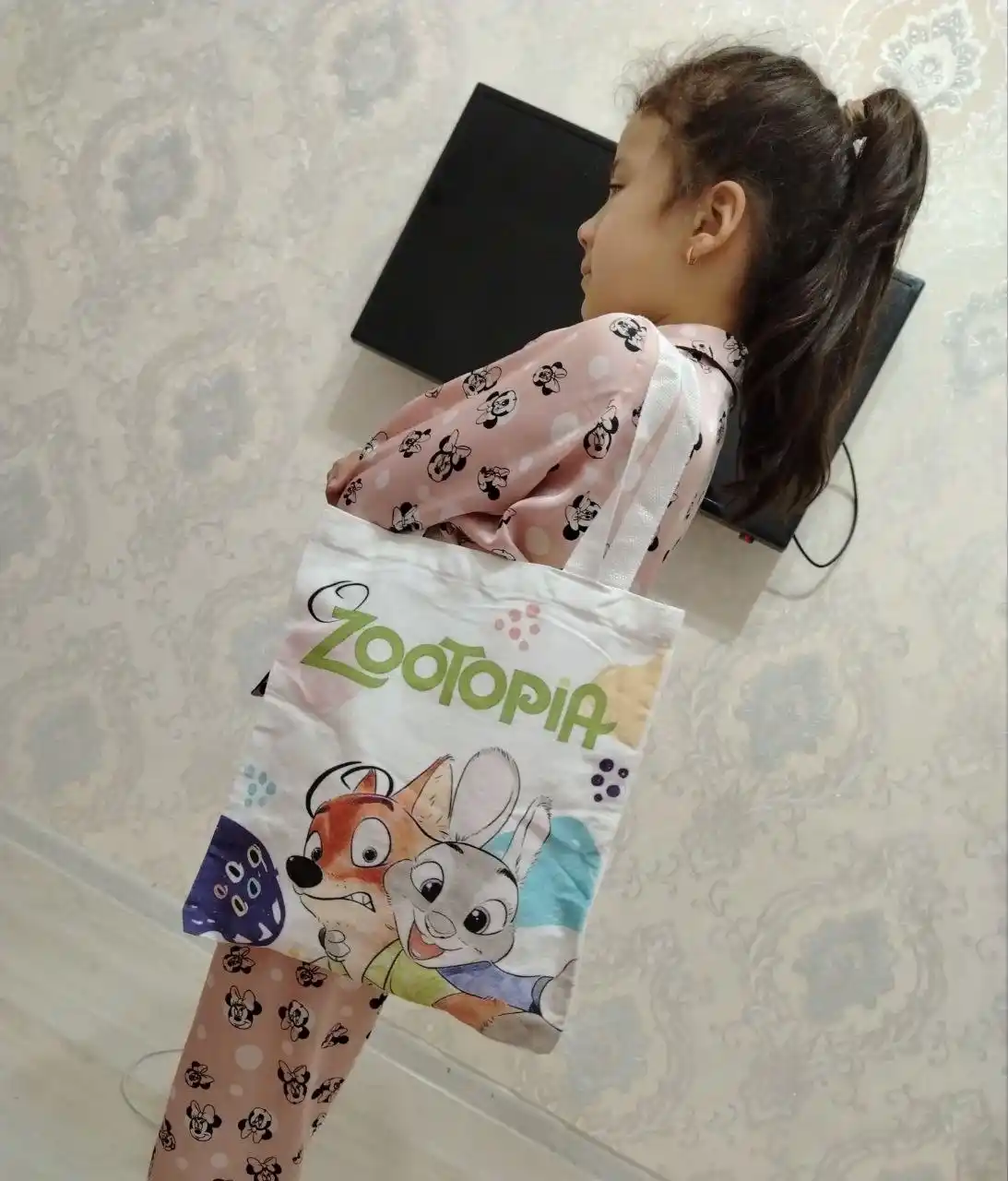 Shopper sumkasi, qiziqarli bosma naqshli qizlar sumkasi