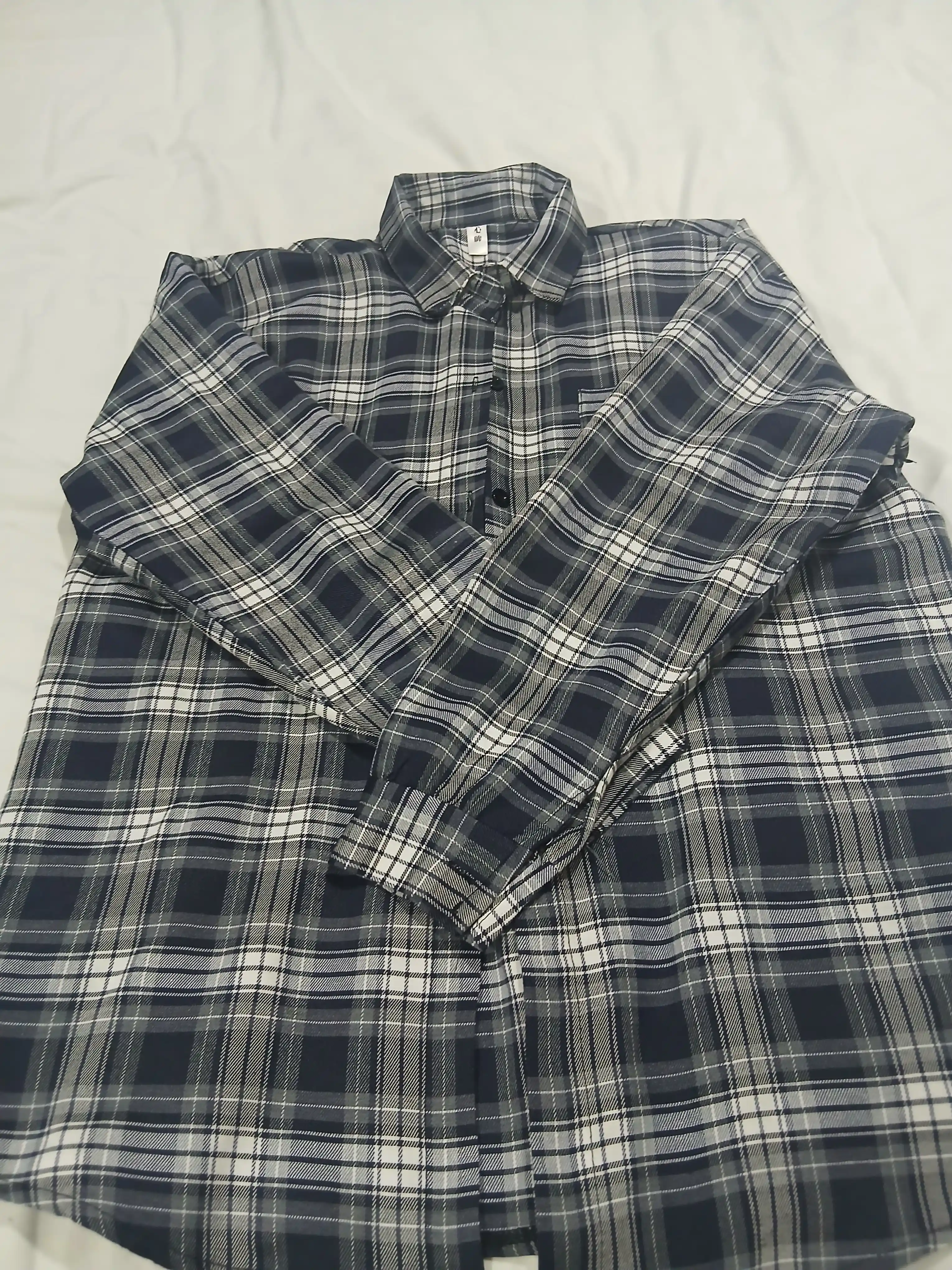 Женская клетчатая рубашка oversize