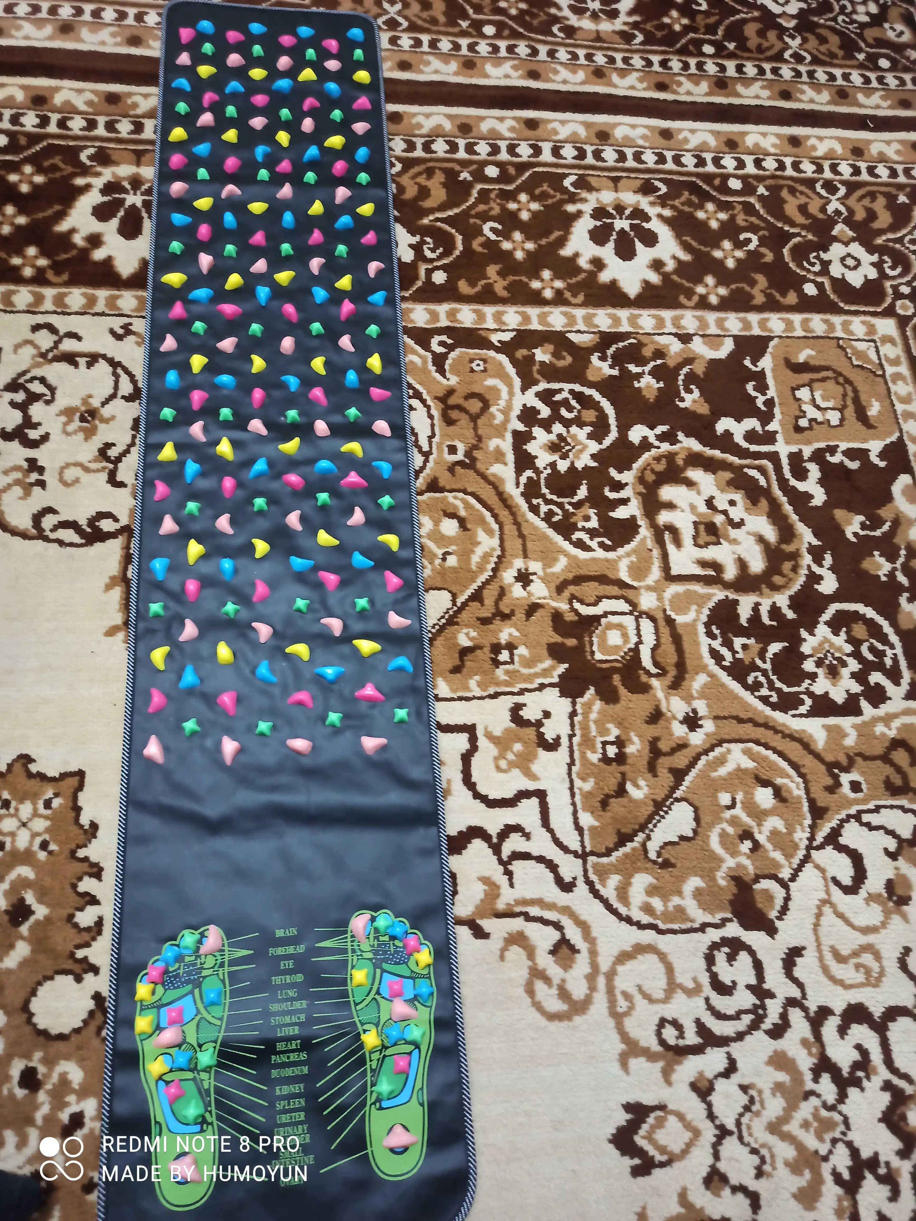 Oyoqlar massaj uchun gilam, yo'lcha, 170 x 35 sm