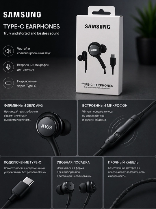 Samsung AKG Type-C simli quloqchin