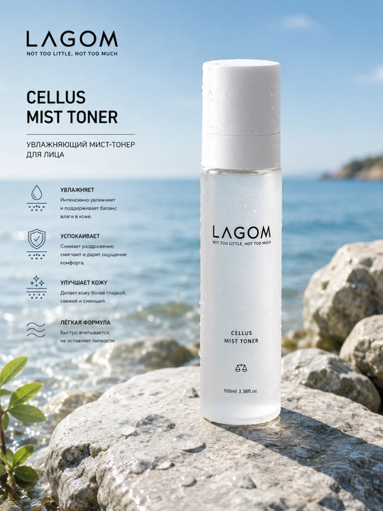 LAGOM Cellus Mist Toner nejnıy mist toner yuz uchun namlovchi toner korea  - 