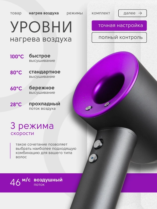 FEN LEAFLESS professional fen Professional soch feni 5 in 1 quritish va turmaklash uchun