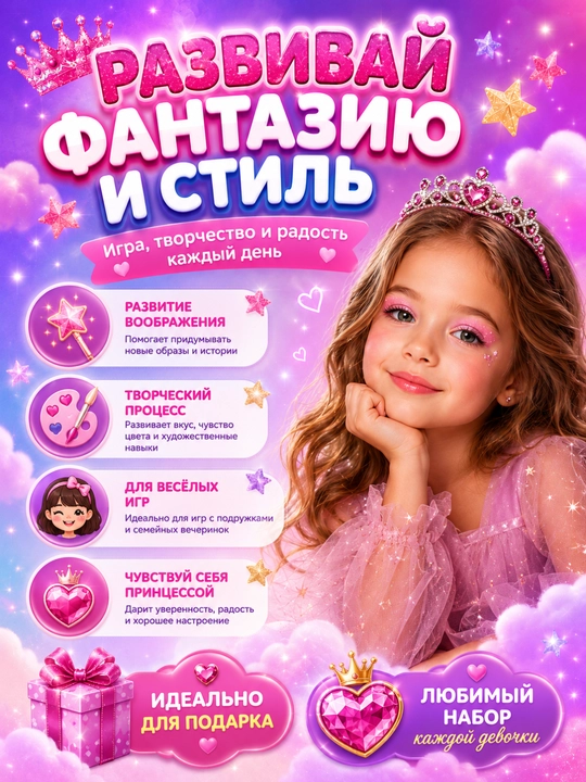 Detskiy kosmetika, pardoz aksesuarlari, makiyaj bolalar uchun, kosmetika bolalar uchun