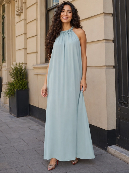 Ayollar uchun yozgi  kiyim ko‘ylak sarafan midi/maksi, gulli, ofis, kundalik uchun S–XL