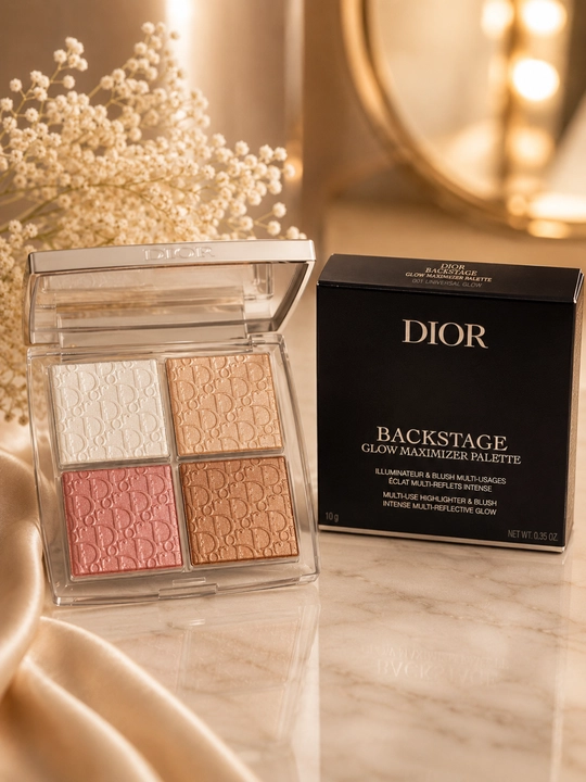 Хайлайтер палетка Dior Backstage Glow Maximizer 001 яркий блеск и свежий тон