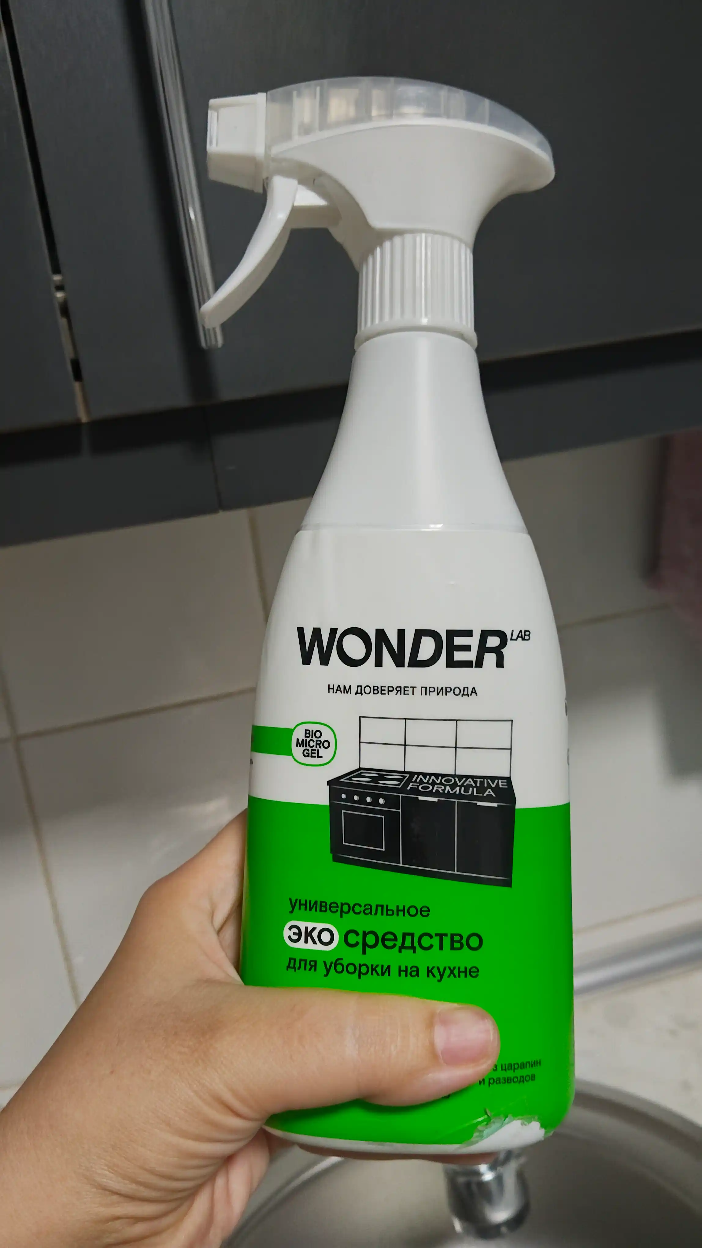 Эко средство для уборки на кухне Wonder Lab антижир