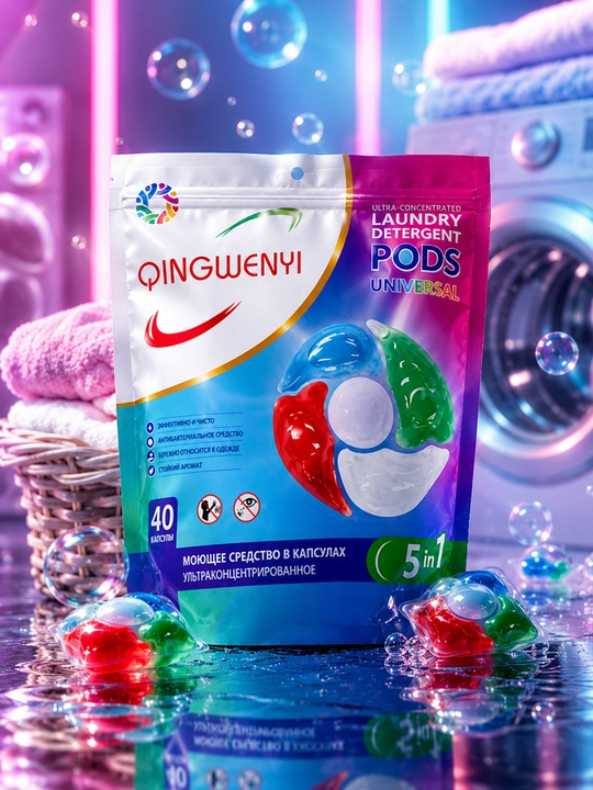 QINGWENYI Laundry Pods — капсулы нового поколения для безупречной стирки