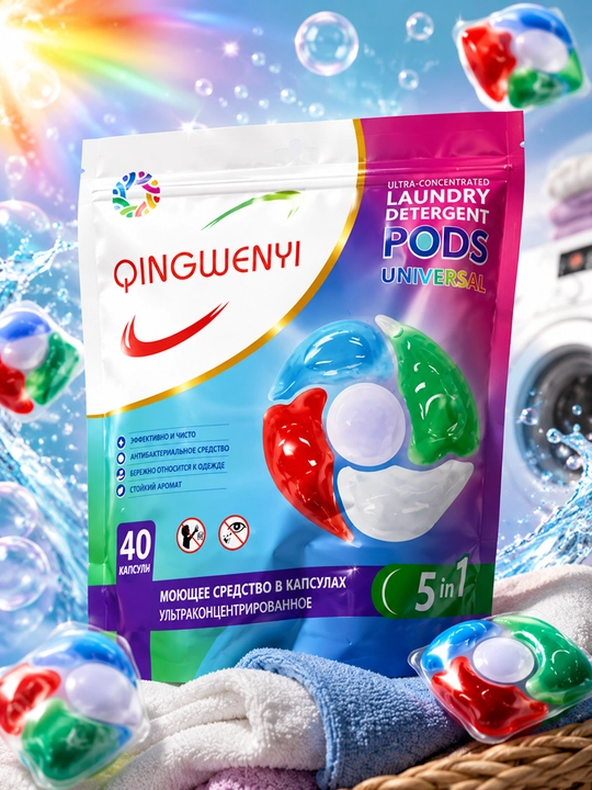 QINGWENYI Laundry Pods — капсулы нового поколения для безупречной стирки