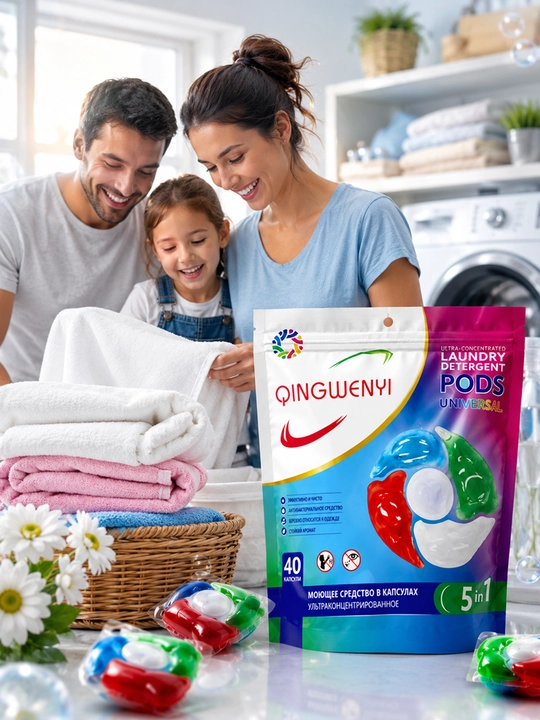 QINGWENYI Laundry Pods — капсулы нового поколения для безупречной стирки