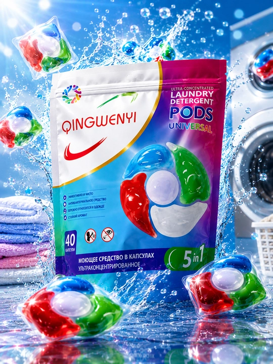 QINGWENYI Laundry Pods — капсулы нового поколения для безупречной стирки