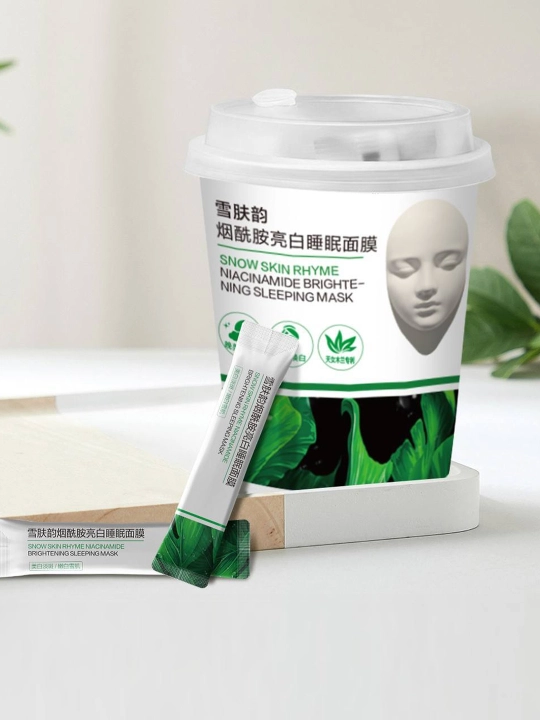 Snow Skin Rhyme Niacinamide Brightening Sleeping Mask — tungi yuz niqobi - 