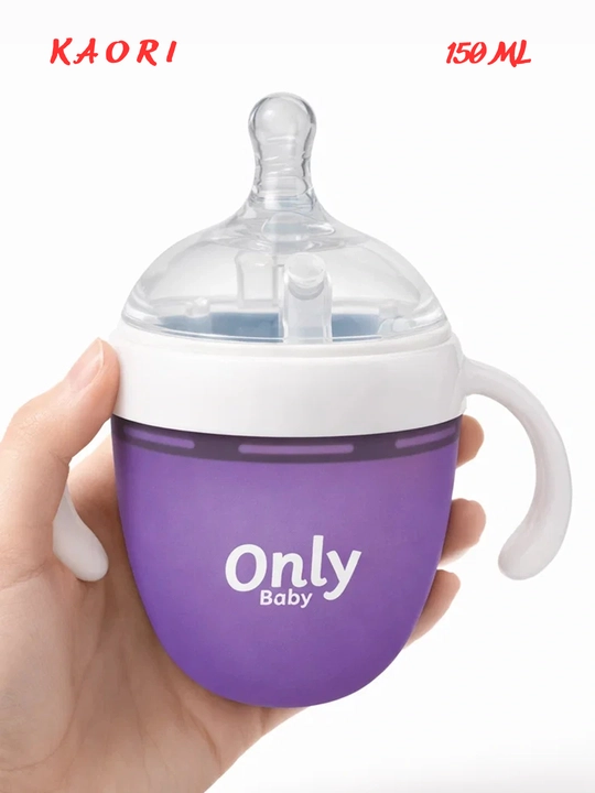 Silikon butilka, tutqich bilan, 150, 250 ml