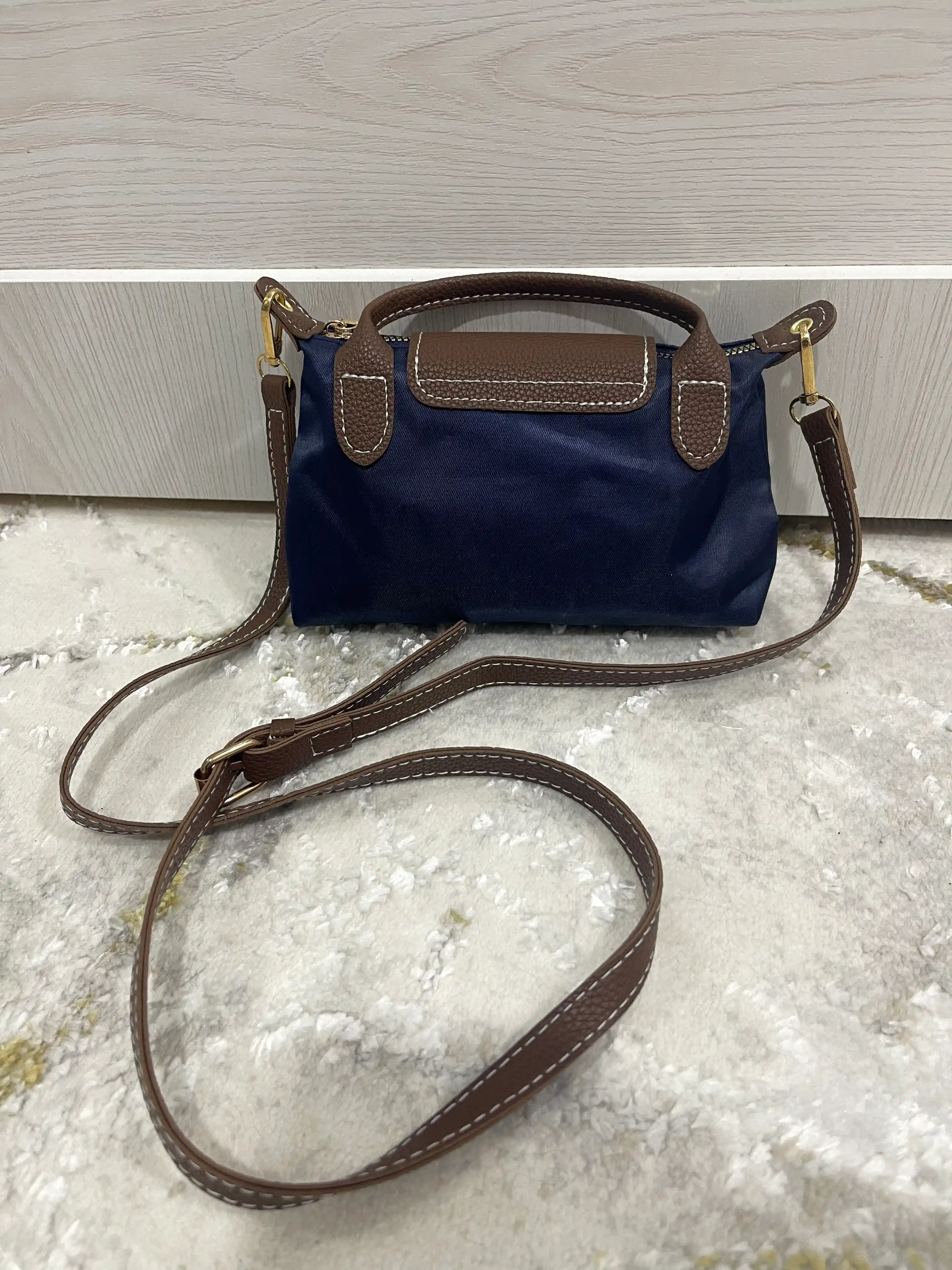 Sumka ayollar uchun, mini Longchamp uslubida, kichkina krossbodi sumka-kosmetichka