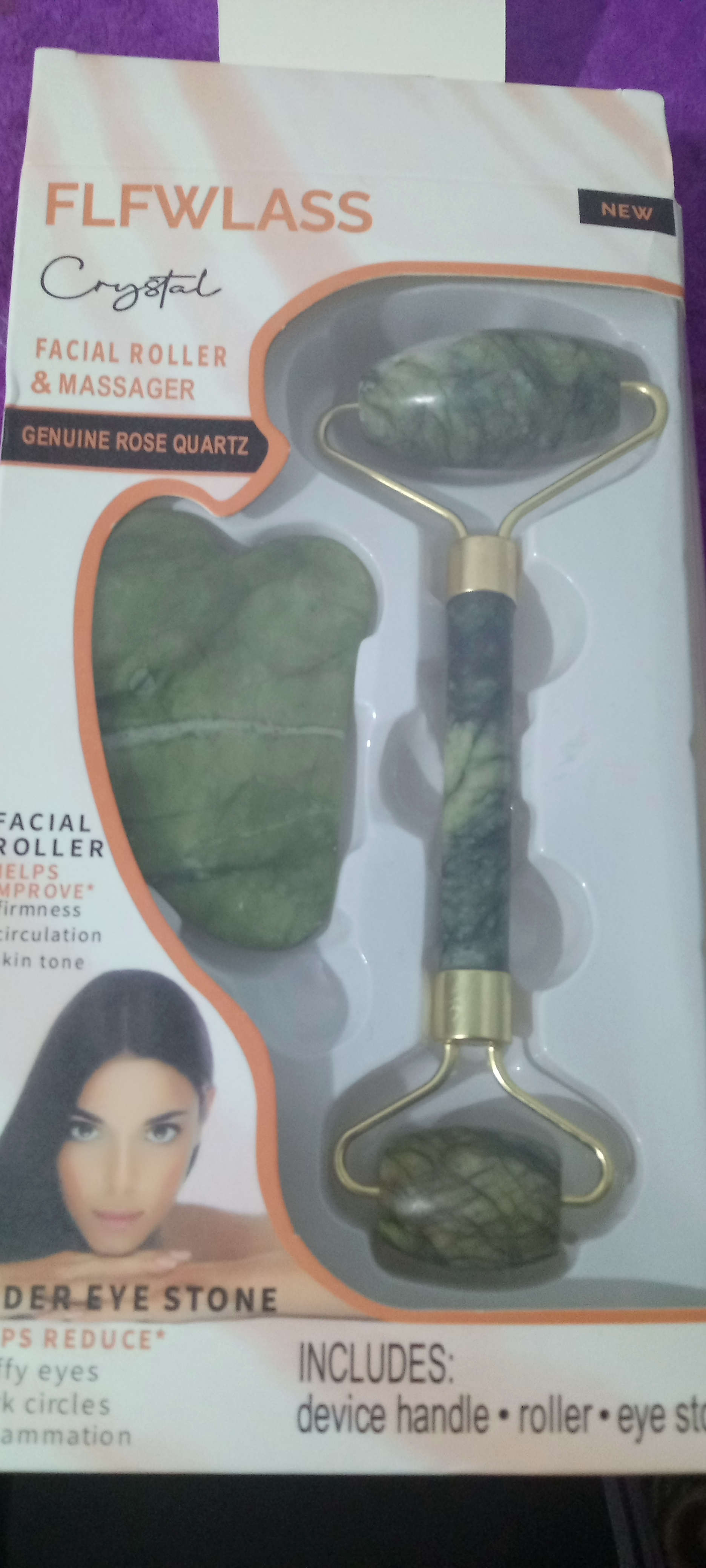 Massaj rulosi va guasha qirg'ich, yuz va tana uchun, 2 tasi 1 da